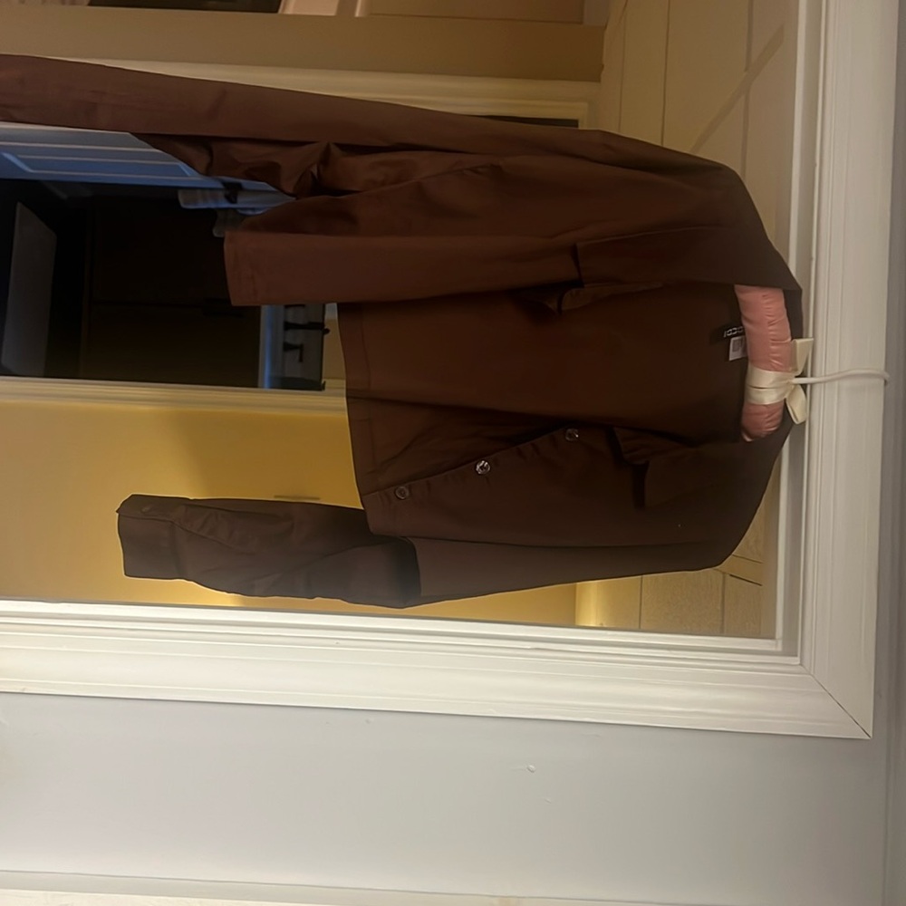 Brown Cropped button up
